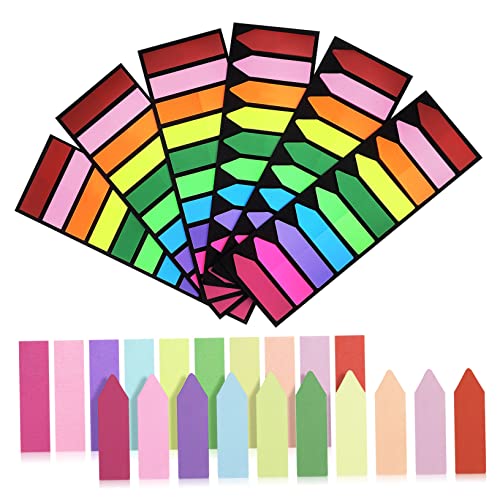 GRADENEVE 6 Pack Haftnotizen Klassifizierungsaufkleber Seite-Flags Klebefahnen-Registerkarten sticky notes book markierungsfahnen zeichenheft Seitenreiter selbstklebende Klebelaschen Papier von GRADENEVE