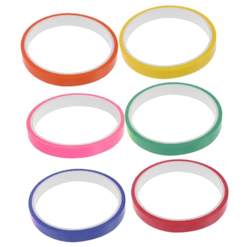 GRADENEVE 6 Rollen klebriges Ballband Klebeband runde Aufkleberetiketten Malerbandfarben Bandspender Klebestreifen toys spielsachen klebriger ball hersteller handwerkliches Plastik von GRADENEVE