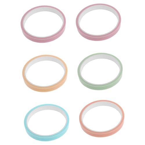 GRADENEVE 6 Rollen spiltt multifunktionales klebeband transparent tape adhesive geldschrank farbiges Band Süßes Korrekturband Teppichband Farbband klebriges kugelband lustige Ballklebebänder von GRADENEVE