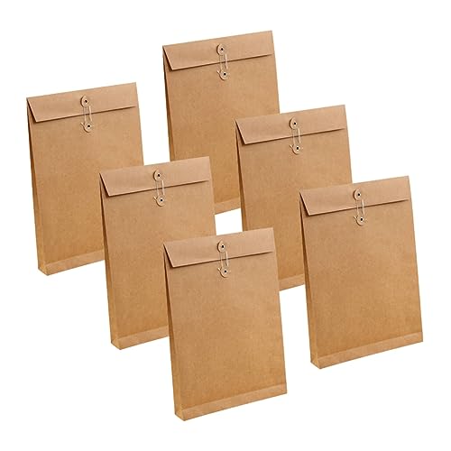 GRADENEVE 6 Stück A4 Hellbraune Aktentasche Papier Organizer Dokumententasche Schreibwaren Organizer Tasche Für Büromaterial Und Dokumente von GRADENEVE