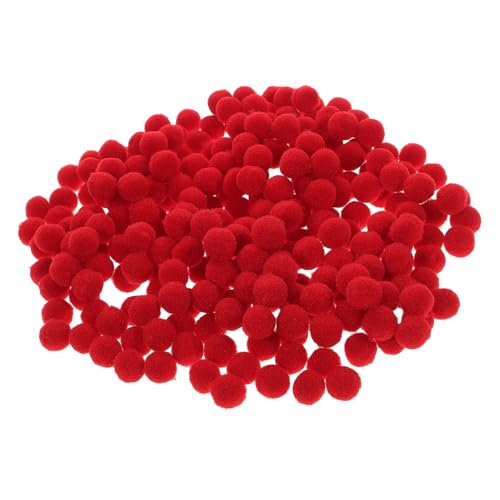 GRADENEVE 600 Stück Pompom-Bastelbedarf Puffball Pompons basteln roter Bommel Filz Pompons Bommel basteln kopfschmuck pom pom DIY Dekoration Hüte DIY flauschige Bälle Kleidung Pompons Plüsch von GRADENEVE