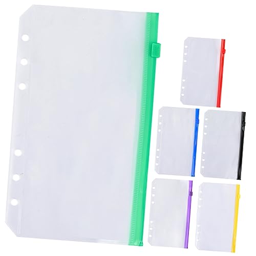 GRADENEVE 6St Loseblattbuch Dokumententasche nachfüllen Aufbewahrungstaschen für Karten Notizbuch Binder aufbewahrungssack storage pockets Dateischutzfolien Organisieren von Taschen PVC von GRADENEVE