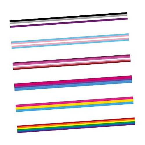 GRADENEVE 6St Regenbogenfahnen-Streamer Füllung Bänder zum Verpacken Stifte Stoffband Fortschrittsstolz-Regenbogenfahne Bastelband machen Bowknot-Band machen Partyband Polyester Colorful von GRADENEVE