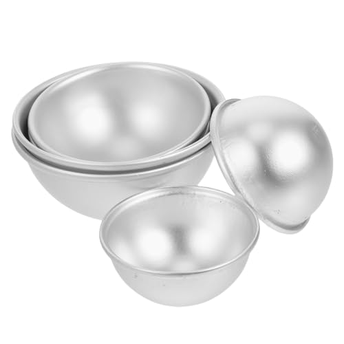 GRADENEVE 6St handgemachte Seifenform DIY Seifenformen Praktische Seifenformen badekugel selber machen badewanne zubehör Kuchenformen Formen für Badekugeln Aluminiumlegierung Silver von GRADENEVE