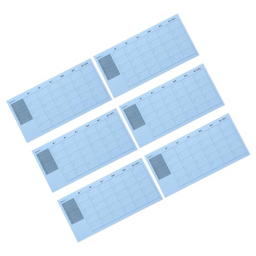 GRADENEVE 6st Aufkleber Textmarker Nachfüllung Kugelschreiber Halter Notizblöcke Planke Stifte Masse Kratzpad Post Liste Gefüttert Pads Süßes Stationäres Haustier Pastell Papier Blue von GRADENEVE