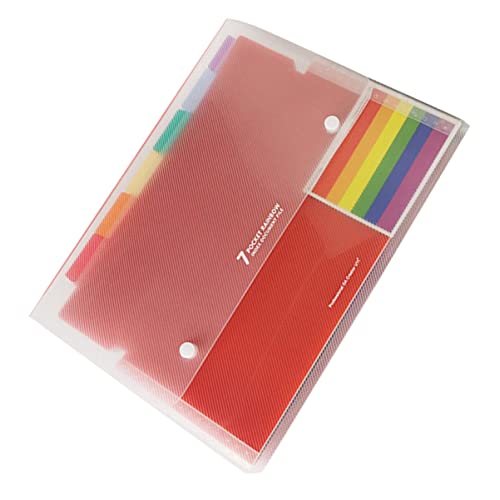 GRADENEVE 7 Aktenordner A4-papiertüte Erweiterbarer Dokumentenordner Hohles Band Mehrschichtiger Ordner Schülerordner A4 Ablage A4 Rainbow Dokumentenordner Ordnertasche A4 Umschläge Colorful von GRADENEVE