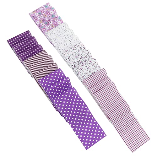 GRADENEVE 7st 10 Cm Baumwollstreifen Material Schere Stoff Strickmaschine Quiltzubehör Und Zubehör Fetzen Hose Leinen Bündeln Nähen Tücher Für Quiltfreiraum Quiltquadrate Baumwolle Violett von GRADENEVE