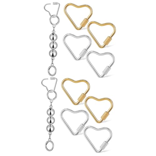 GRADENEVE 8 Stk Halskette Zubehör Kettenglieder Schmuck Karabinerverschluss Karabiner-sicherheitsverriegelung Splitterkarabiner Verschlusskarabiner Clips Zum Aufhängen Rostfreier Stahl von GRADENEVE