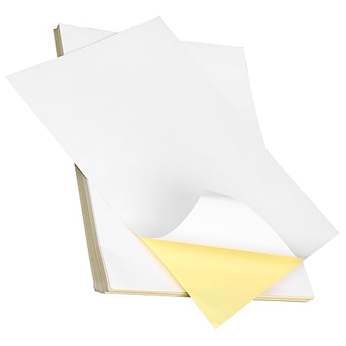 GRADENEVE A4 Selbstklebendes Etikettenpapier Für Tintenstrahldrucker Weiße Aufkleber Für Inkjet Label Druck Ideal Für Etiketten Und Bastelprojekte von GRADENEVE