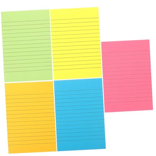 GRADENEVE A6 Haftnotizen Set 5 Bunte Memo Pads Fluoreszierenden Farben Selbstklebende Notizzettel Für Schule Büro Und Organisation Praktische Und von GRADENEVE