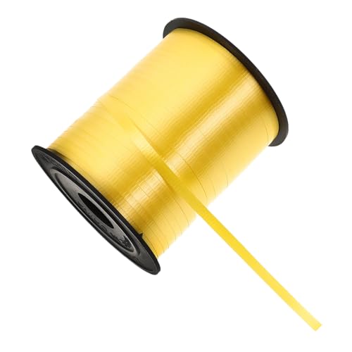 GRADENEVE Ballonband geburtstagsdekoration geschenkband Bänder für hochzeitsdekoration Blumensträuße Band glänzendes Kräuselband PVC-Band dekoratives Verpackungsband Yellow von GRADENEVE