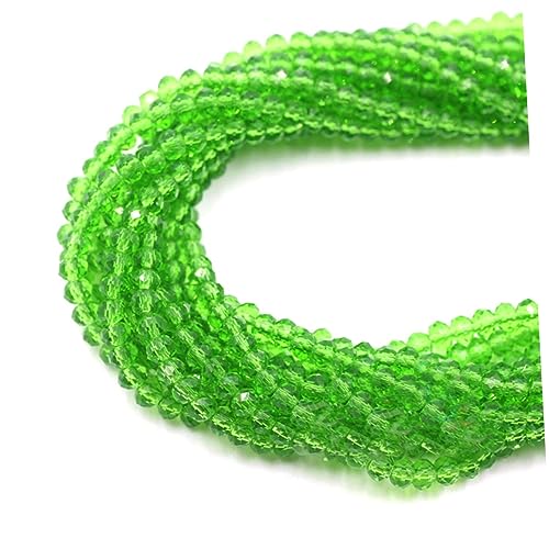 GRADENEVE DIY Kristallperlen 3x4mm Grasgrün Ideal Für Schmuckherstellung Armbänder Und Halsketten Bastelbedarf Für Kreative Projekte von GRADENEVE