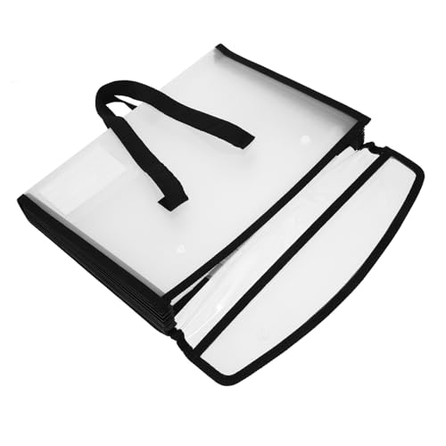 GRADENEVE Dateiordner-Organizer Datei Akkordeon Organizer Datei-Organizer mit großer Kapazität Organisator aus Papier Quittungsorganisator Akkordeon-Ordner klein Aktenhalter Plastik Black von GRADENEVE