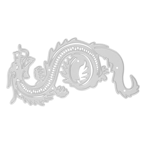 GRADENEVE Drachen-Schneidmesser-Stanzform stirbt geschnitten Drachen-Schablone sterben Rahmen Stanzformen Scrapbooking-Stanzformen Prägemappen Stahl mit hohem Kohlenstoffgehalt Silver von GRADENEVE