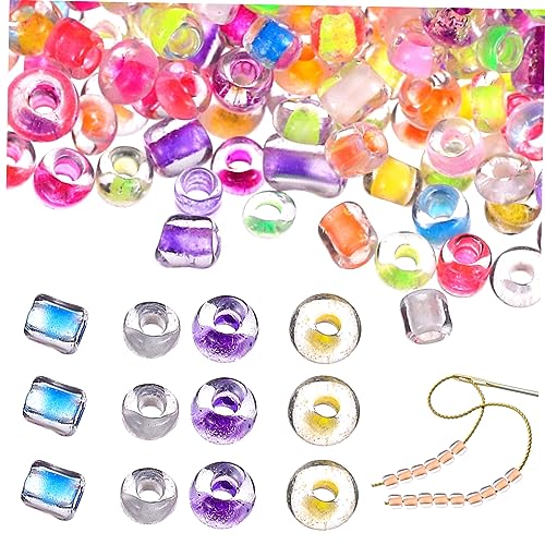 GRADENEVE Fluoreszierende Ponyperlen 1 Packung Ideal Für Armbänder & Halsketten 6mm Bunte Farben DIY Schmuckzubehör Leuchtende Kernperlen 500 Stück von GRADENEVE