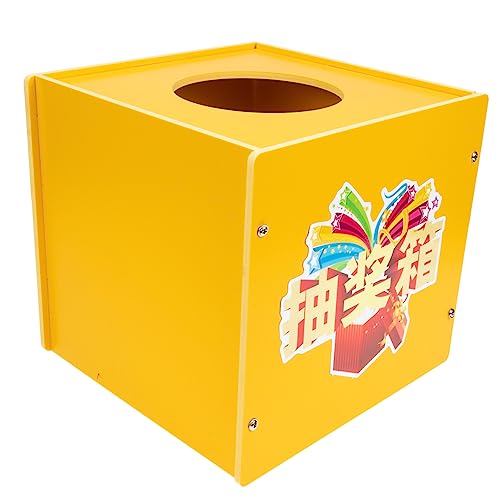 GRADENEVE Kasten Lotterie-Box auflageboxen aufbewahren box geschenkboxen geschenkpapier box game case Spende liefern Tombola-Zubehör Lotterieinhaber Lotteriefall Tombola-Fall PVC Golden von GRADENEVE