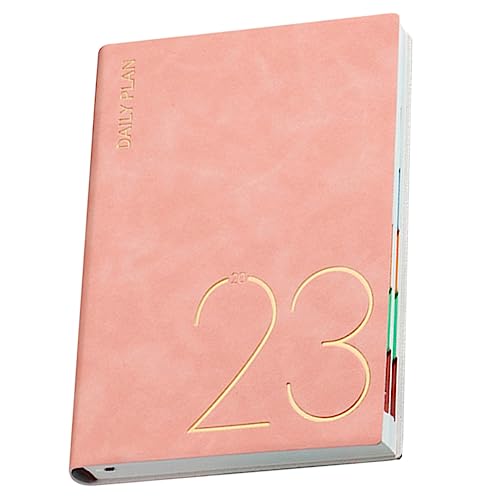 GRADENEVE Notizbuch schülerkalender büromaterial work planner notebook lernplaner Schulplaner Geschäftskalender 2023 Terminkalender Zeitplan Kalender täglicher Notizblock Dowling-Papier Rosa von GRADENEVE