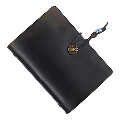 GRADENEVE Retro-Notizbuch Taschen-Notizblockhalter männer zeitschrift Geldumschlag Binder Server-Notizblock schreibtafel buchstabentafel Tagebuch nachfüllbarer Notizblock Papier Black von GRADENEVE