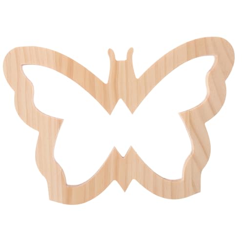 GRADENEVE Schmetterling-wanddekoration Wanddekoration Schmetterling Tierische Wandtattoos Innenwandschild Kinderzimmer-wandkunstdekor 3d-schmetterlingswandschild Wand Diy Dekor Beige Hölzern von GRADENEVE