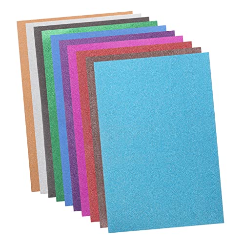 GRADENEVE Selbstklebendes Glitzerpapier A4 Bunt Für DIY Bastelprojekte Hochwertiges Bastelpapier Mit Glitzer Und Farbvielfalt Ideal Für Scrapbooking Und Kreative Handarbeiten von GRADENEVE