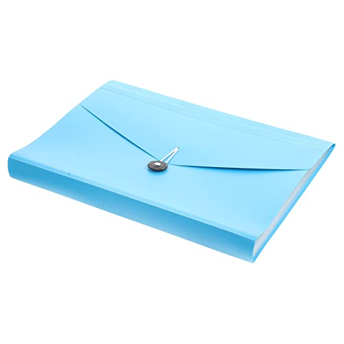 GRADENEVE Test Papier Clip Orgel Tasche Expandierender Dateiordner Taschen-organizer-beutel Papier-organizer-ordner Desktop-organizer Briefordner Mehrlagige Aktentasche Pp Sky-blue von GRADENEVE