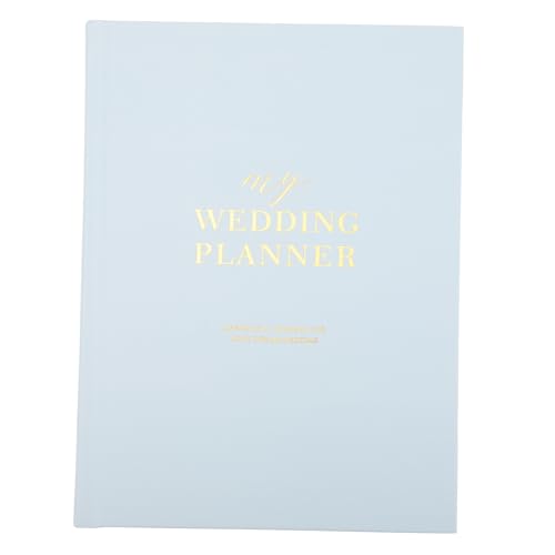 GRADENEVE Tragbarer Hochzeitsnotizblock Erinnerungsgeschenk Für Die Braut Planer Für Die Hochzeit Bequemer Speicher-notizblock Dekorativer Hochzeitsplaner Kalender-notizbuch Papier Sky-blue von GRADENEVE