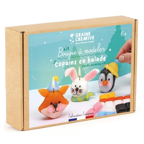 Graine Créative Satz Kind Kerzen Knete Tiere Winter von GRAINE CREATIVE