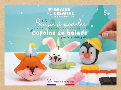 Graine Créative Satz Kind Kerzen Knete Tiere Winter von GRAINE CREATIVE