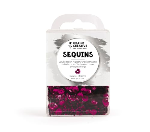 Sequins 'Graine Créative' Fuchsia, ca. 4000 Stück von GRAINE CREATIVE