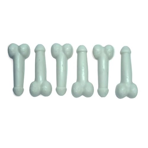 Silikonform für Seifen, Junggesellinnenabschied, 6 Figuren in Penisform, antihaftbeschichtet und flexibel, ideal für Bastelarbeiten, 3 x 7,2 x 1,6 cm von GRAN VELADA