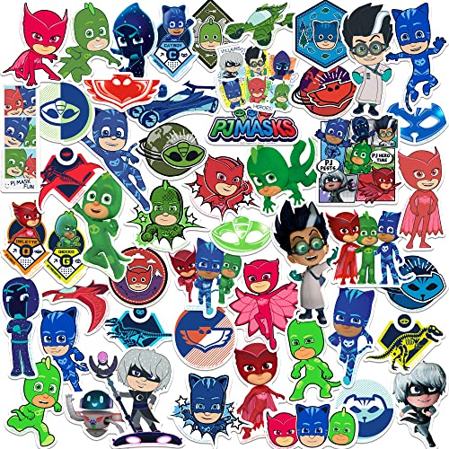 PJ Masks Vinyl-Aufkleber, groß, 50 Stück, für Laptop, Wasserflasche, Scrapbooking, Tablet, Skateboard, drinnen und draußen, 50 Stück von GRAPHICS & MORE