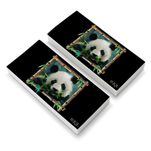 Panda Bear Bambus Radiergummi 2er Set von GRAPHICS & MORE