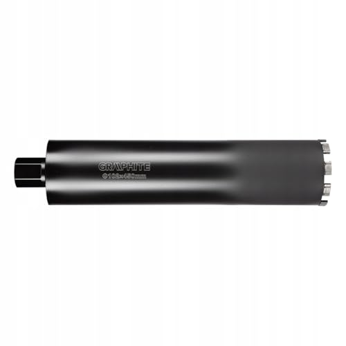 GRAPHITE Lochsäge 102x450 mm - Diamant Lochsäge zum Bohren in Beton, Stahlbeton, Keramik, Granit und Asphalt - 9 Zähne 10 mm Höhe, Gewinde: Gewinde: 1,1/4 UNC, für Bohrständer 58G540 von GRAPHITE