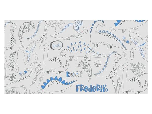 GRAZDesign Fensterfolie Dinos Kinderzimmer & Babyzimmer, Mädchen Jungen Blickdicht, personalisiert mit Namen 90x57cm (BxH) von GRAZDesign