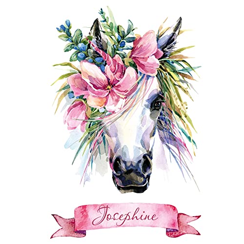 GRAZDesign Wandtattoo Einhorn Mädchen Kinderzimmer | personalisiert mit Namen | Einhorn Geschenke für Mädchen | Wandsticker Deko selbstklebend, Aquarell Farben, Größe, 87x57cm von GRAZDesign