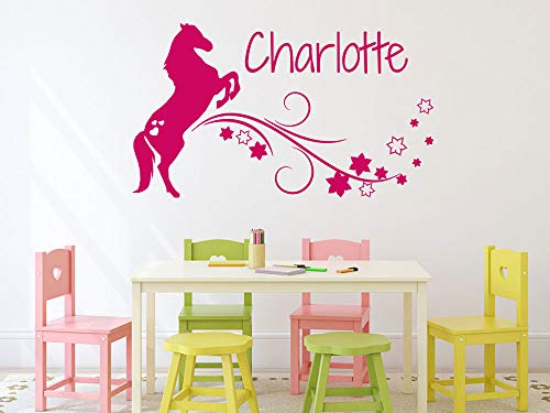 GRAZDesign Wandtattoo Kinderzimmer Pferd, Name personalisiert Wandaufkleber Mädchen - 87x50cm / 045 hellrosa GRAZDesign Wandtattoo Kinderzimmer Pferd, Name personalisiert Wandaufkleber Mädchen - 87x50cm / 045 hellrosa von GRAZDesign