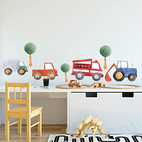 GRAZDesign Wandtattoo Kinderzimmer Autos, Wandaufkleber Wanddeko Wandsticker Deko für Babyzimmer Jungenzimmer Jungs 57x80cm von GRAZDesign