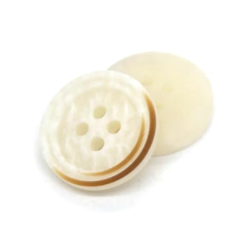 4 Löcher 15–25 mm für Anzugjacken, Hemden, Bastel-Nähzubehör,Beige,18mm 20 Stück von GREB