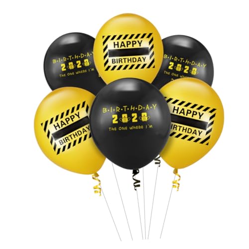 GREENADSCAPE 1 Satz 30 Stück Geburtstagsballon Luftballons für Jubiläumsfeiern Gedenkballons Quarantäne-Geburtstagsdekorationen Konfetti-Luftballons balloons wasserballons Partyzubehör Black von GREENADSCAPE