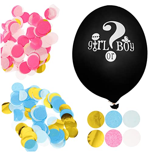 GREENADSCAPE 1 Satz Ballonbogen Pfirsich und Rosa bandalette gender reveal Junge oder Mädchen mit Konfetti -Enthüllungsballons Ballons zum Aufdecken des Geschlechts des Babys Partyballons von GREENADSCAPE