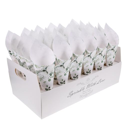 GREENADSCAPE 1 Satz Hochzeitspapierprodukte Halter für getrocknete Blumen hochzeit konfetti geschenkverpackung hochzeitsschmuck Tablett Hochzeitsdekoration Papierkegel Konfetti- von GREENADSCAPE