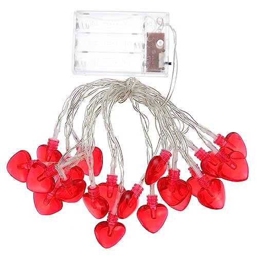 GREENADSCAPE 1 Satz Lichterkettenpfosten LED Herzlichter Herzförmige Weihnachtslichter Valentinstagslichter Herzförmige Lichter Valentinstagsdekoration Herzförmige Lampen Aus Kunststoff von GREENADSCAPE