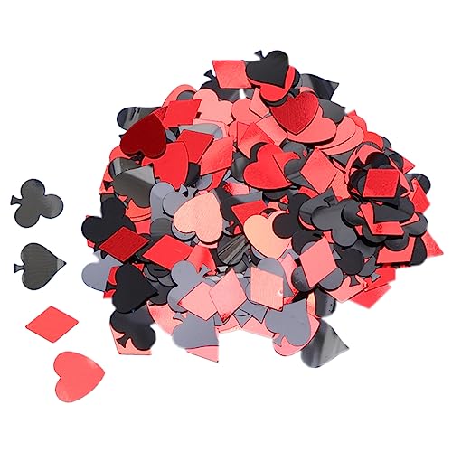 GREENADSCAPE 1 Satz Papiers chnitzel werfen Herz streut Konfetti valentinstag konfetti streut Schrott aus Poker hochzeitsdeko scheckheft Poker-Scatter-Dekoration Plastik-Poker-Scatter Harz von GREENADSCAPE