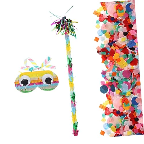 GREENADSCAPE 1 Satz Pinata-Zubehör mehrfarbige Pinata-Sticks lustige Brillen Party-Piñata-Stick Geburtstags-Piñata-Stick komfetti feiern Piñata-Sticks Lustiges Spielspielzeug Papier Colorful von GREENADSCAPE