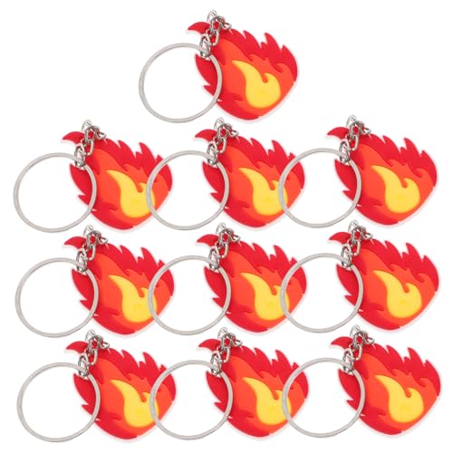 GREENADSCAPE 10 stücke Feuerwehrmann Keychain Feuerwehrmann Decor Schlüsselring für feuer Heroischen Feuerlöscher Charme von GREENADSCAPE