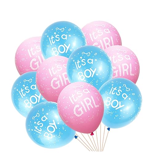 GREENADSCAPE 100 Stück 12 Zoll Latexballons Es Ein Junge Es Ein Mädchen Babyparty Ballon Set Rosa Und Blau Für Jungen Und Mädchen Perfekte Deko Für Feierlichkeiten von GREENADSCAPE