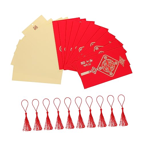 GREENADSCAPE 10St Hochzeitseinladung die chinesen wedding card Party-Nachricht-Karte Notizkarten zur Hochzeit Geschenkkarte briefumschläge Einladungskarten romantische hochzeitskarte von GREENADSCAPE