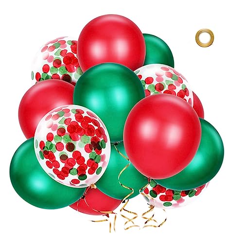 GREENADSCAPE 12 Stück Weihnachtliche Deko Luftballons Exquisite Bunte Latex Luftballons Mehrfarbig Perfekt Für Weihnachtsfeiern Geburtstagsfeiern Und Festdekoration von GREENADSCAPE