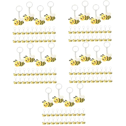 GREENADSCAPE 120 Stk Biene Schlüsselanhänger Dekor Geschenktüte Halter Kette bienen bienen zubehör geschenktasche bienenwachstücher schöne Bienen-Schlüsselanhänger Gastgeschenke PVC von GREENADSCAPE