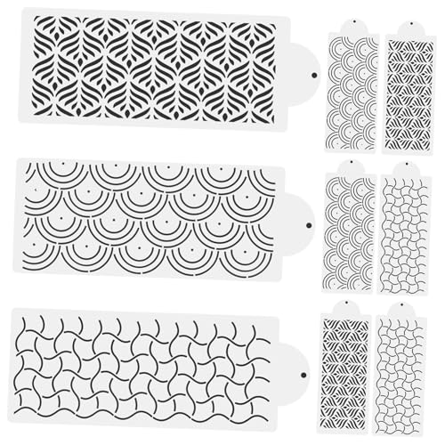 GREENADSCAPE 12St Vorlage für Weizenährenstreifen Fondant-Vorlage Kuchenschablonen dessertförmchen kuchenform keksform Schablonen zum Zeichnen von Kuchen Kuchendekoration Schablone das Haustier von GREENADSCAPE